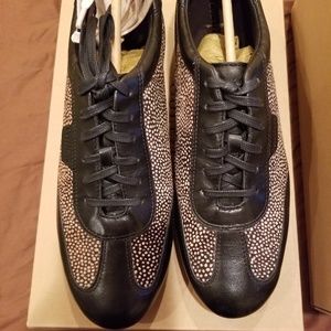 Cole Haan sneakers leather sz 10 leopard